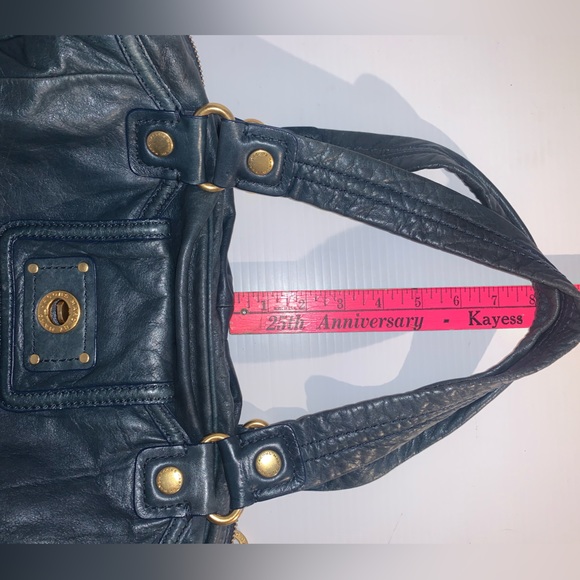 Marc by Marc Jacobs Dark Blue Leather Totally Turn-lock Quinn Mini Satchel - Picture 8 of 9